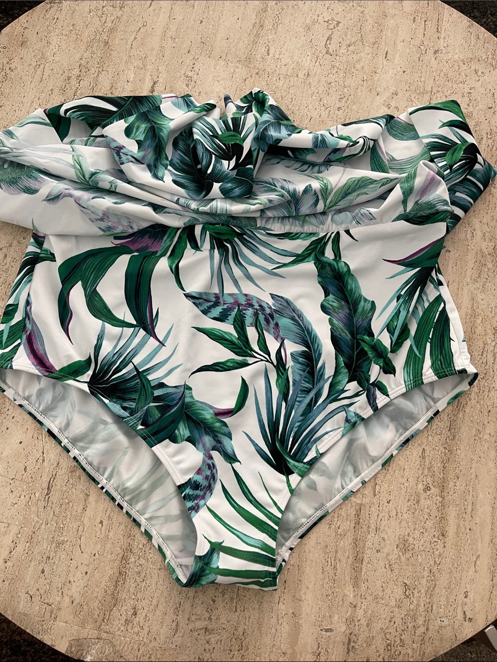 TORRID High-Rise High-Low Swim set Cropped Top & Skirt Brief Susie Tropical Zs 2 - Picture 10 of 16